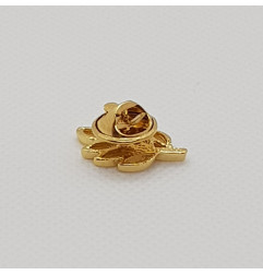 Pin's Charly feuille ATELIER GUSTAVE, métal doré