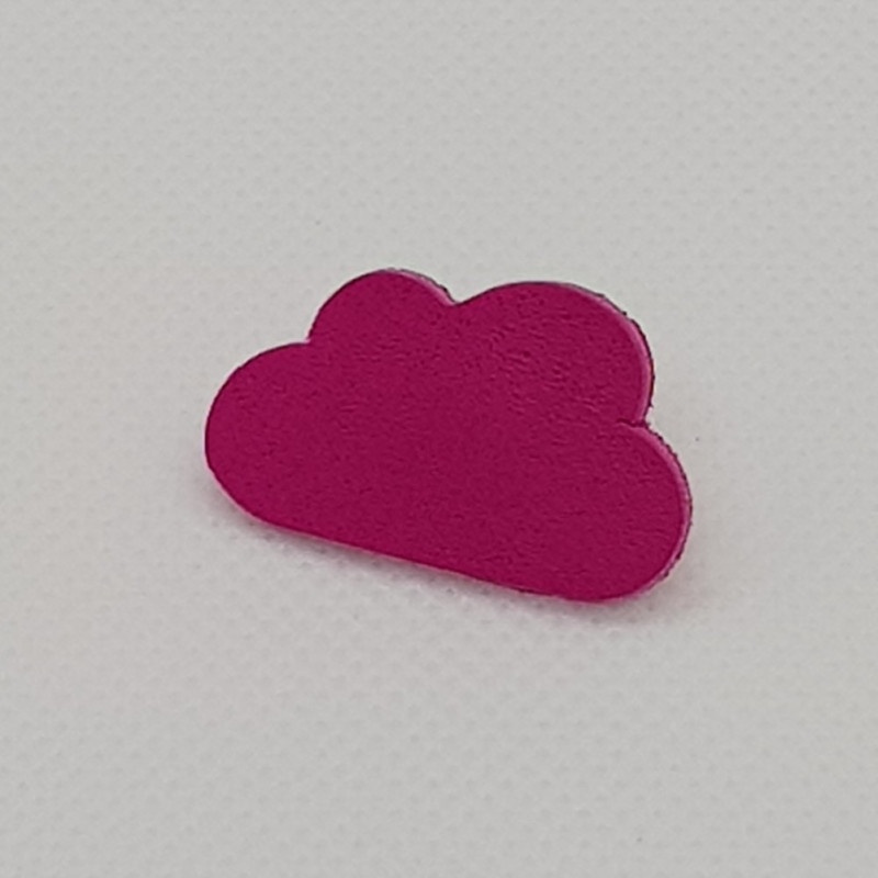 Pin's Nuage ATELIER GUSTAVE, rose fuchsia irisé