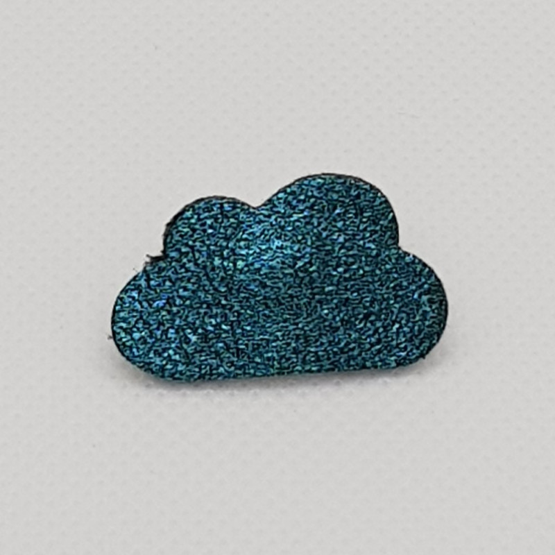 Pin's Nuage ATELIER GUSTAVE, bleu lagon pailleté