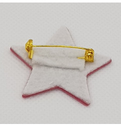 Broche Etoile ATELIER GUSTAVE, rose bubble gum