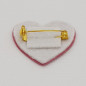 Broche Cœur ATELIER GUSTAVE, rose bubble gum