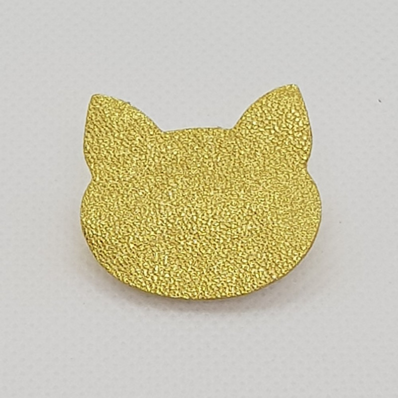 Broche Chat ATELIER GUSTAVE, doré irisé
