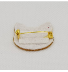Broche Chat ATELIER GUSTAVE, doré irisé