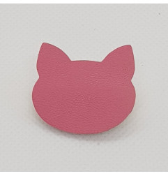 Broche Chat ATELIER GUSTAVE, rose terra