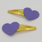 Lot de 2 barrettes clic-clac Coeur ATELIER GUSTAVE, lilas