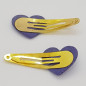 Lot de 2 barrettes clic-clac Coeur ATELIER GUSTAVE, lilas