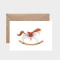 Carte Cheval A Bascule et son enveloppe kraft ATELIER ORANGER