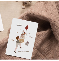 Carte Montagne de Cadeaux et son enveloppe kraft ATELIER ORANGER