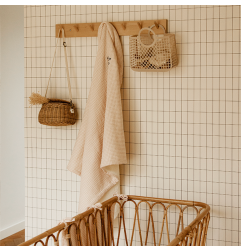 Couverture pilou ATELIER WAGRAM, gaze de coton Petits Carreaux, personnalisable