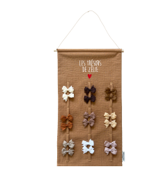 Porte-barrettes ATELIER WAGRAM, gaze camel, personnalisable