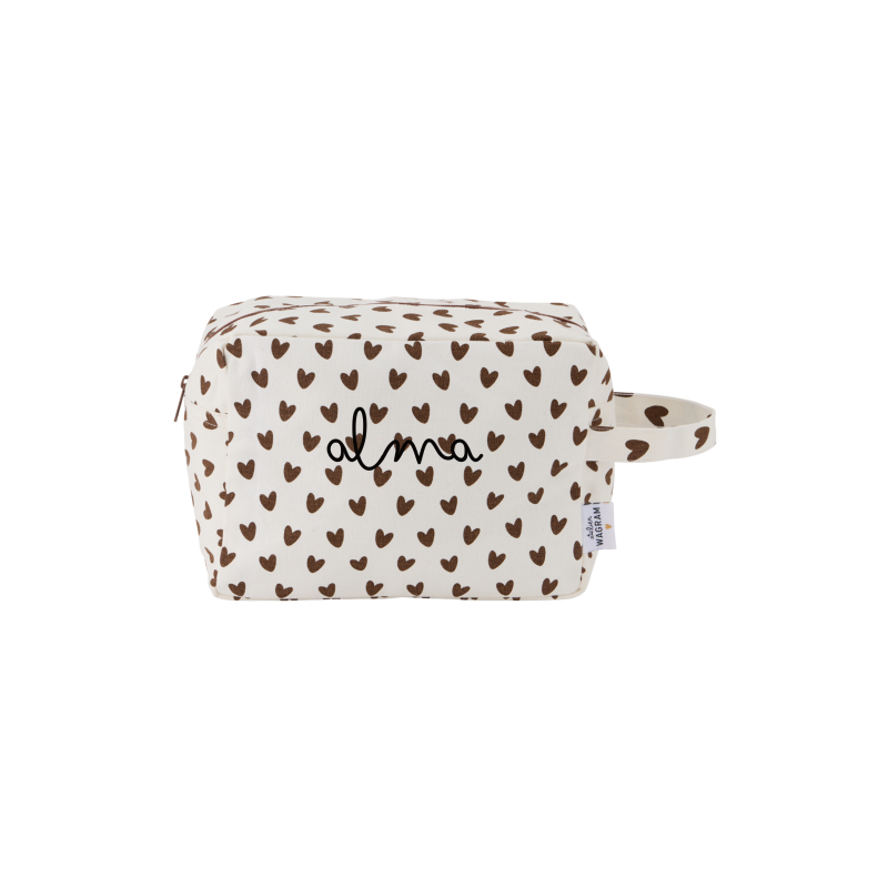 Trousse de toilette ATELIER WAGRAM, Cœurs, personnalisable