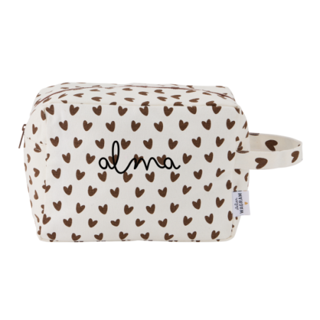 Trousse de toilette ATELIER WAGRAM, Cœurs, personnalisable