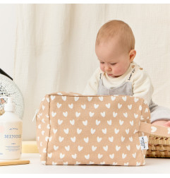 Trousse de toilette ATELIER WAGRAM, Cœurs, personnalisable