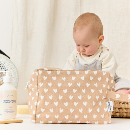 Trousse de toilette ATELIER WAGRAM, Cœurs, personnalisable