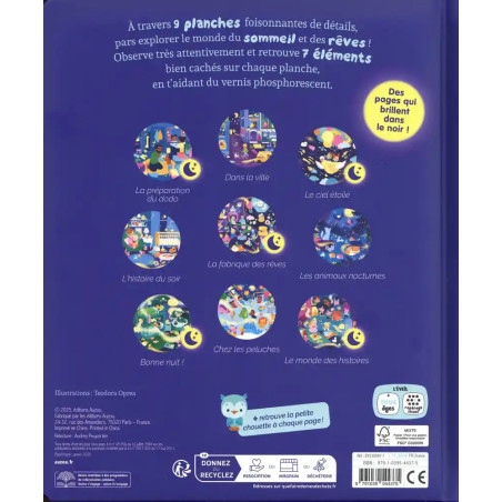 Livre Cherche et trouve des Tout-Petits AUZOU, Au Dodo