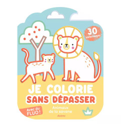 Coloriages fluo AUZOU, Animaux de la savane