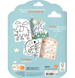 Coloriages fluo AUZOU, Animaux de la savane