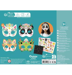 Ma pochette d'artiste AUZOU, Masques à décorer Kawaii