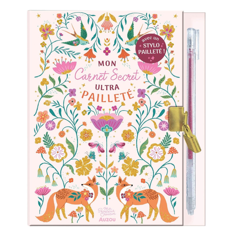 Ma papeterie créative AUZOU, Mon Carnet Secret Ultrapailleté