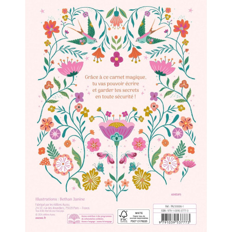 Ma papeterie créative AUZOU, Mon Carnet Secret Ultrapailleté