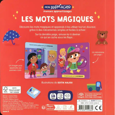Livre Mon anim'agier AUZOU, Les Mots Magiques