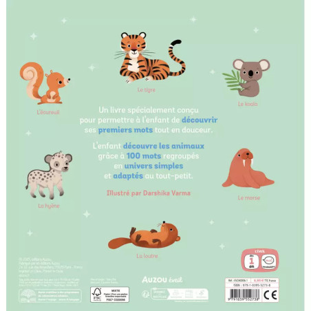 Livre Mes 100 Mots pour découvrir les Animaux AUZOU