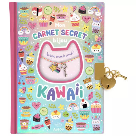 Papeterie créative Mon carnet secret avec bijou Kawaii AUZOU