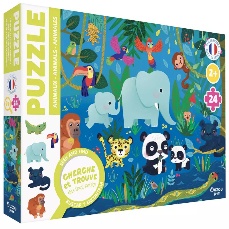 Puzzle Cherche et Trouve des Tout-Petits AUZOU, Les Animaux, dès 2 ans