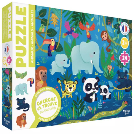 Puzzle Cherche et Trouve des Tout-Petits AUZOU, Les Animaux, dès 2 ans