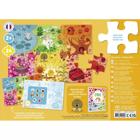 Puzzle Cherche et Trouve des Tout-Petits AUZOU, Les Couleurs, dès 2 ans