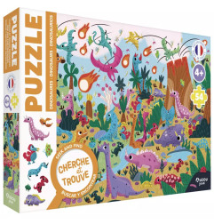 Puzzle Cherche et Trouve AUZOU, Les Dinosaures, dès 4 ans