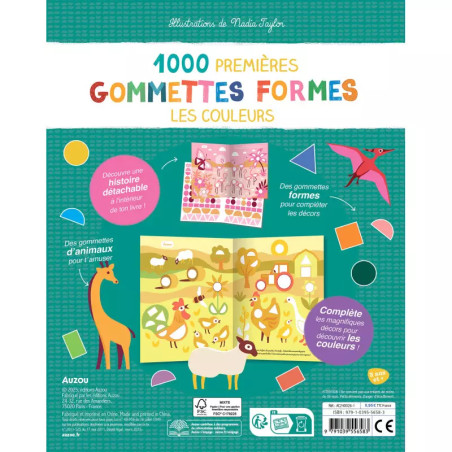 Cahier Mes 1000 Premières Gommettes Formes Les Couleurs AUZOU
