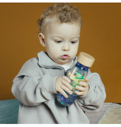 Bouteille sensorielle Move Spiral Blue PETIT BOUM