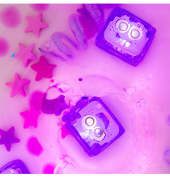4 cubes lumineux pour le bain Lila GLO PALS, Violet