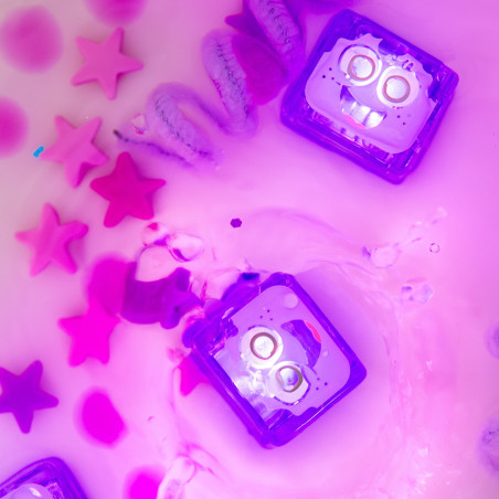 4 cubes lumineux pour le bain Lila GLO PALS, Violet