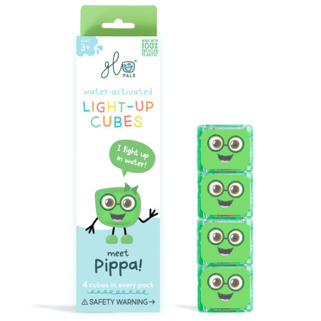 4 cubes lumineux pour le bain Pippa GLO PALS, Vert