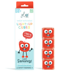 4 cubes lumineux pour le bain Sammy GLO PALS, Rouge