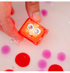 4 cubes lumineux pour le bain Sammy GLO PALS, Rouge