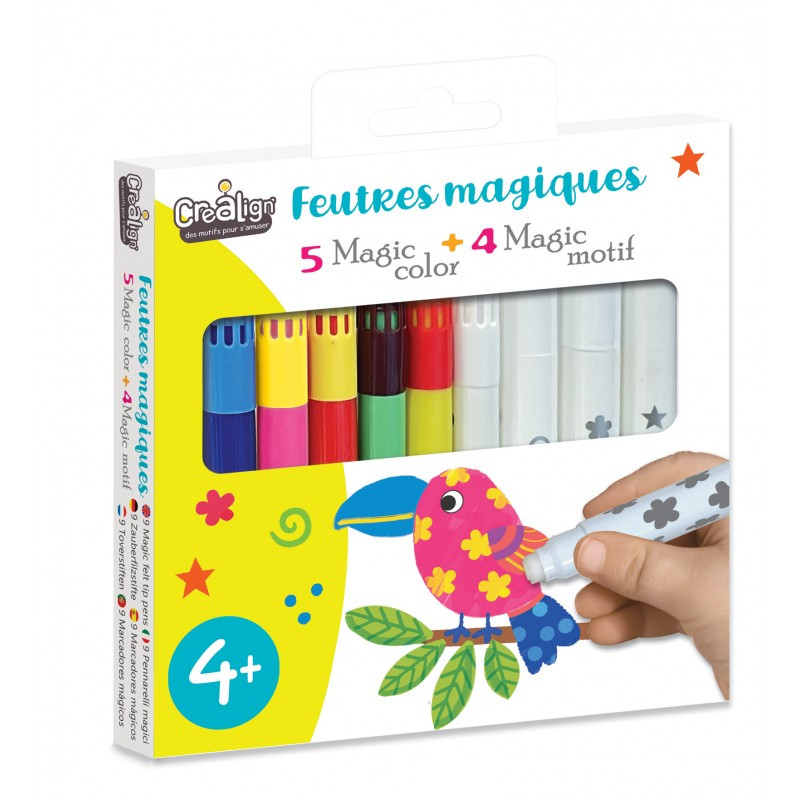 Boîte de 9 feutres magiques CREA LIGN