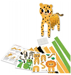 Coffret 4 pliages accordéons CREA LIGN, Animaux de la Savane