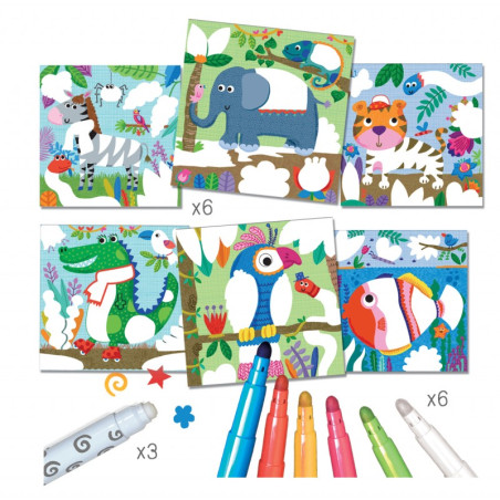 Coloriage Magique CREA LIGN, Les Animocolo