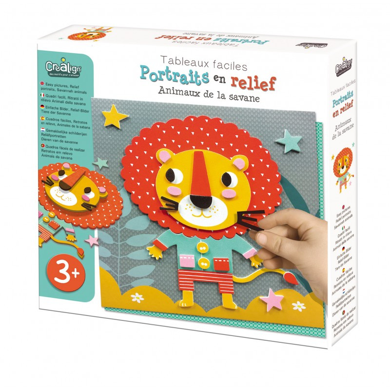 Portraits en Relief Animaux de la Savane CREA LIGN