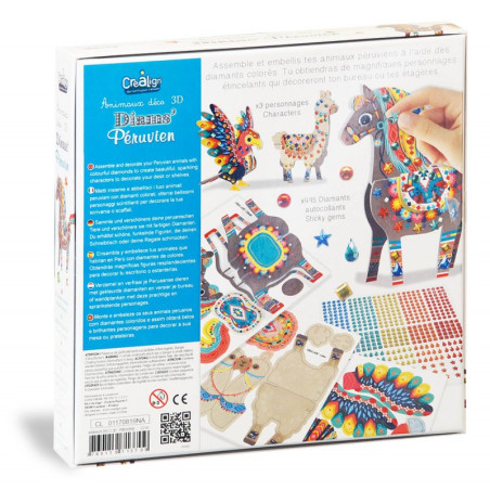 Animaux déco 3D Diams Péruviens CREA LIGN