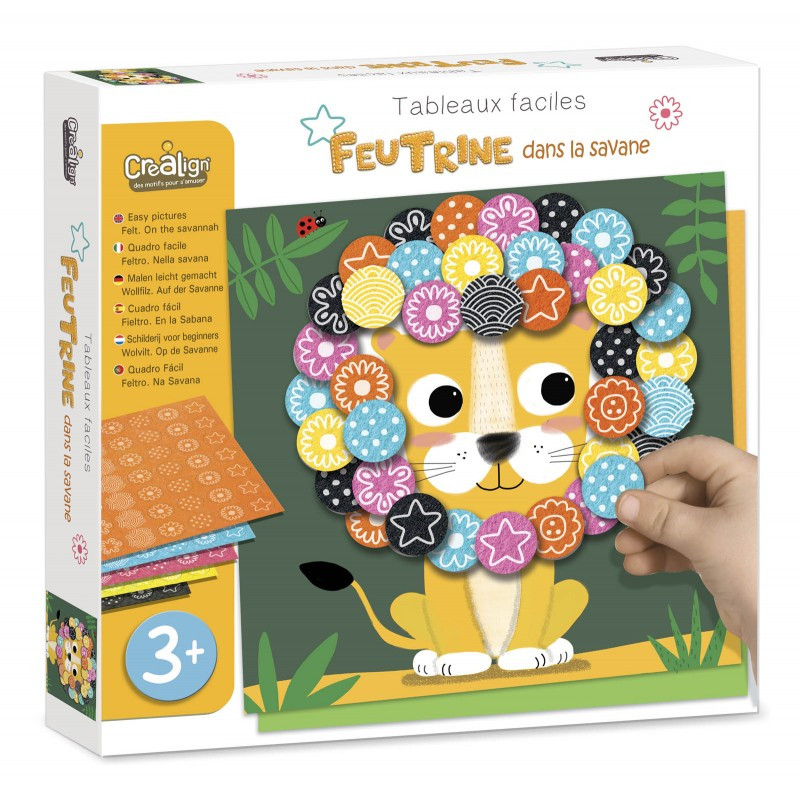 Tableaux Feutrine Dans la Savane CREA LIGN