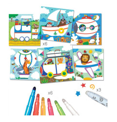 Coloriage Magique CREA LIGN, Les Exploracolo