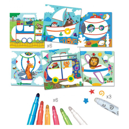 Coloriage Magique CREA LIGN, Les Exploracolo