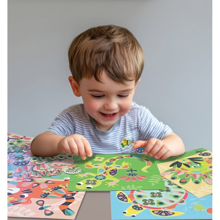 Coffret Gommettes Repositionnables Dans ma Savane CREA LIGN